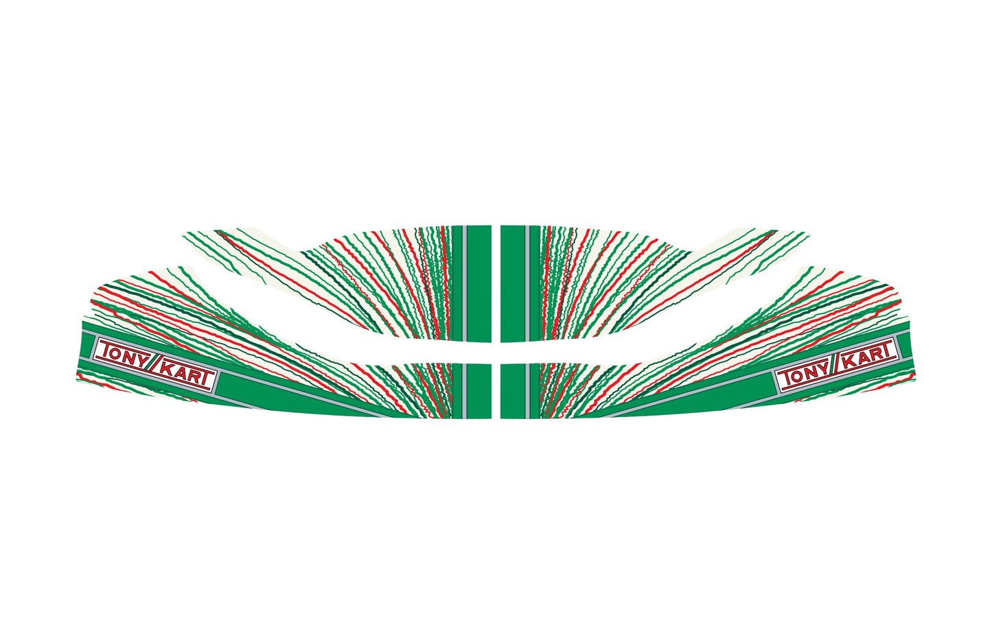 M10 TONY KART FRONT FAIRING (NOSE CONE) STICKER KIT (SNR)