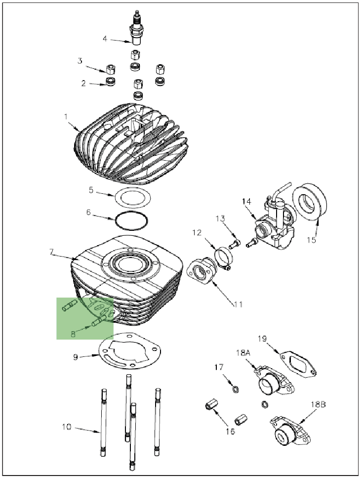 EXHAUST STUDBOLT M7X32