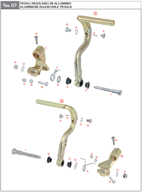 Aluminium Adjustable Pedals