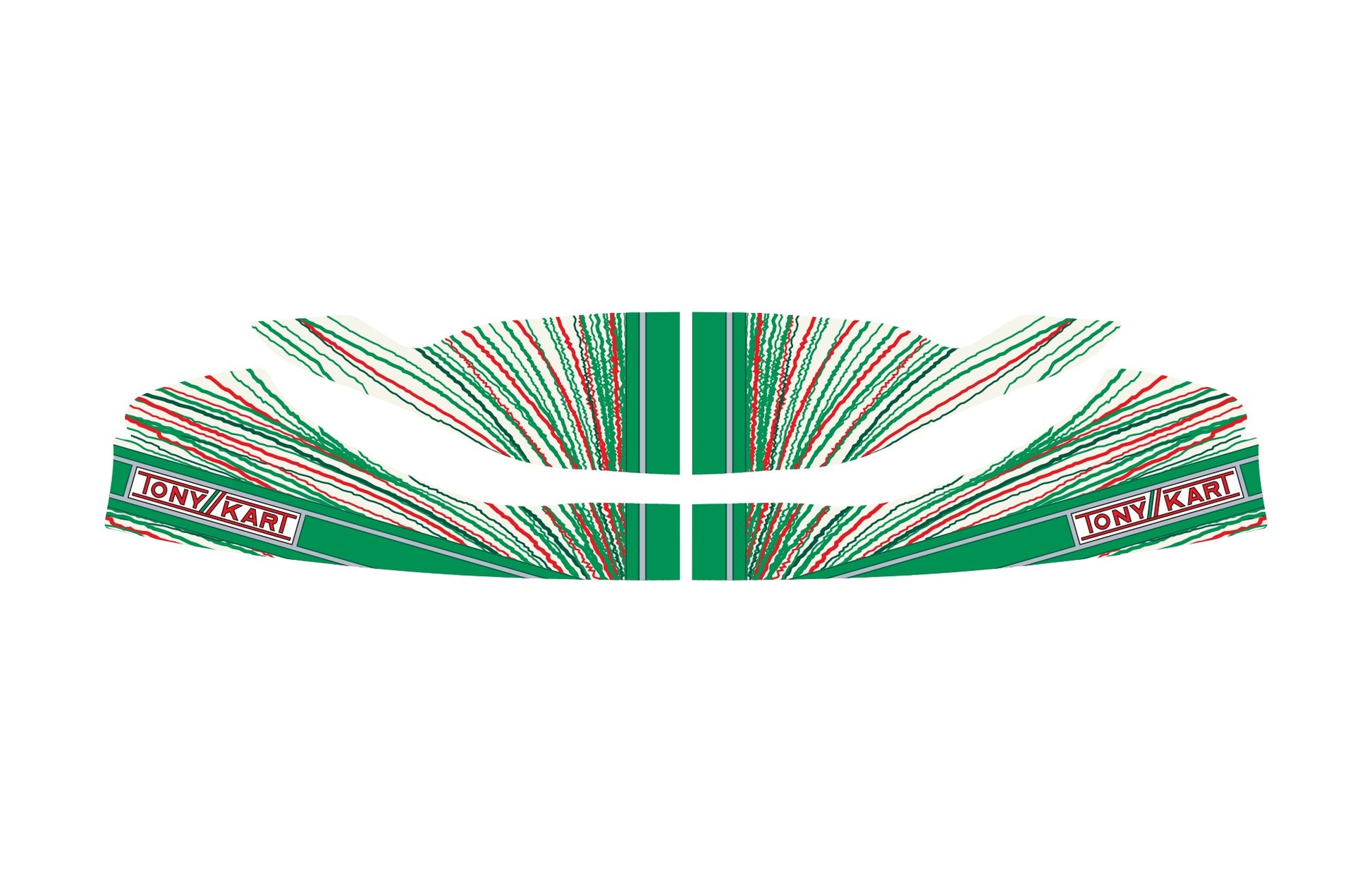 M10 TONY KART FRONT FAIRING (NOSE CONE) STICKER KIT (SNR)