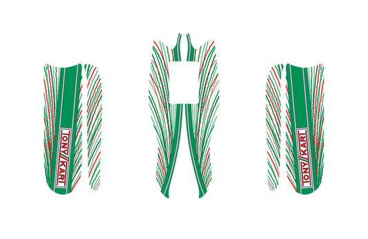 TONY KART M10 BODYWORKS STICKERS + FRONT SPOILER M7 2022 GRAPHICS